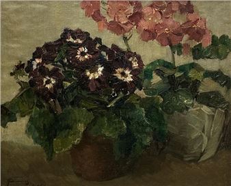 Still life with flowers - Herman Courtens