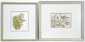 Chickadees & Nuthatch - M. Morgan Warren