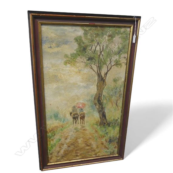 Travellers on the road - F. Lojacono