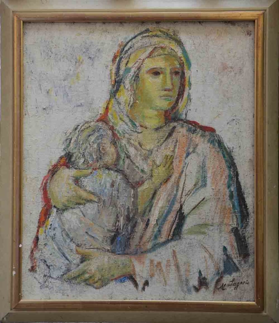 Artwork by Maria Aleksandrovna Lagorio, Woman with a child, Made of Oil On Canvas