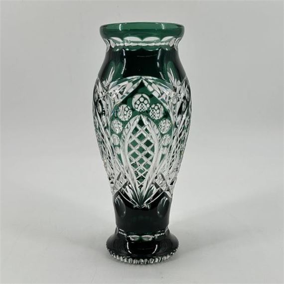 Val Saint Lambert cut crystal vase - Joseph Simon