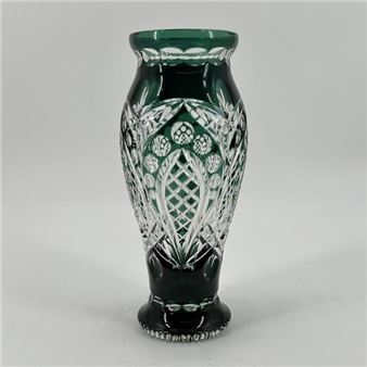 Val Saint Lambert cut crystal vase - Joseph Simon