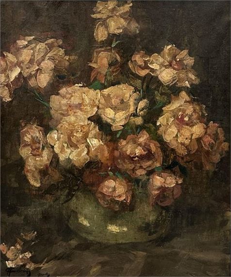 Still life with flowers by Herman Courtens