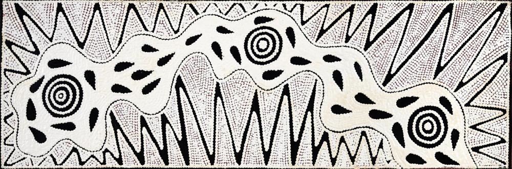 Artwork by Ursula Napangardi Hudson, Pikilyi Jukurrpa (Vaughan Springs Dreaming, Made of Acrylic On Canvas