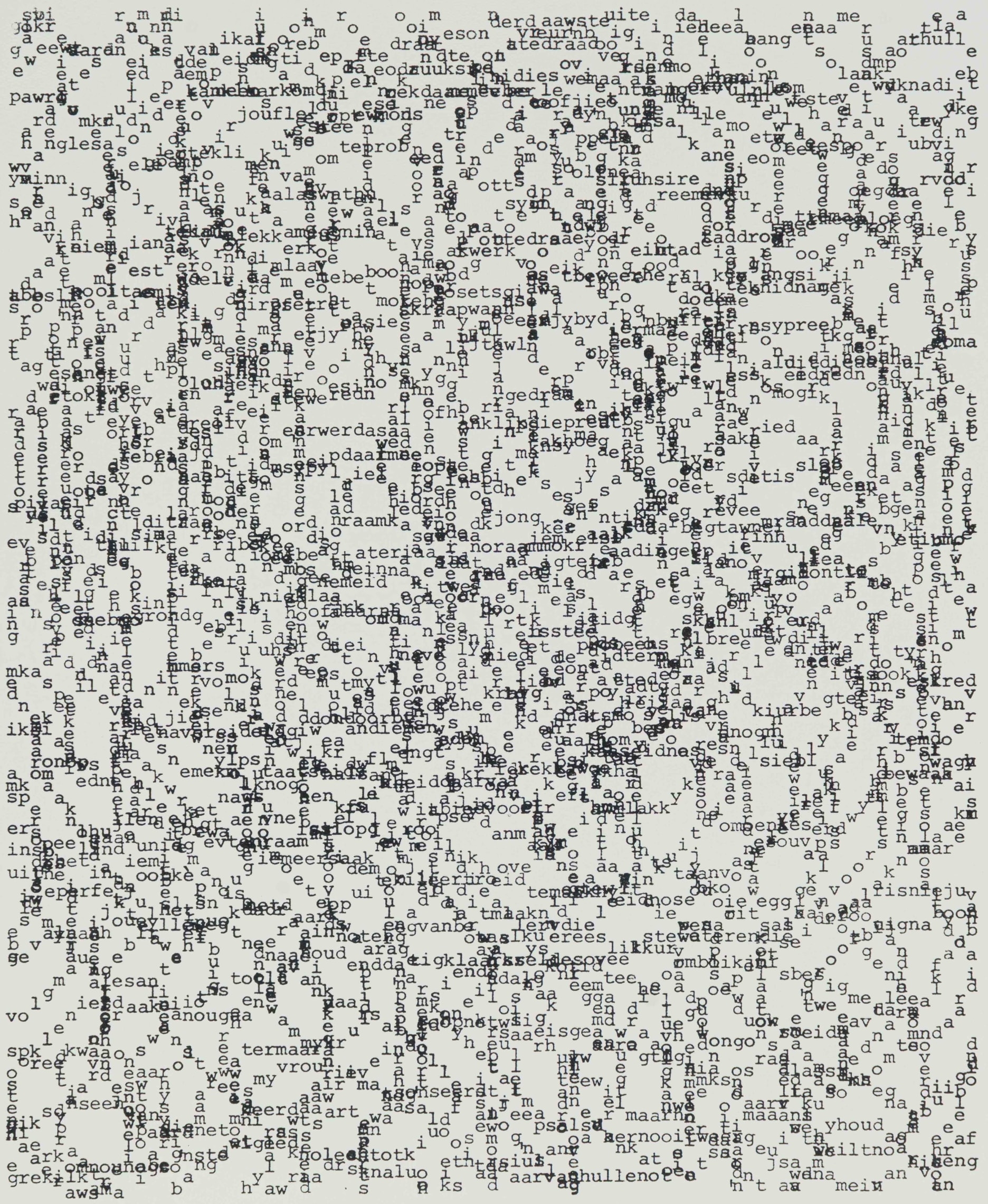 Artwork by Willem Boshoff, Gekrap, from KykAfrikaans (Scribbles, Made of screenprint on paper