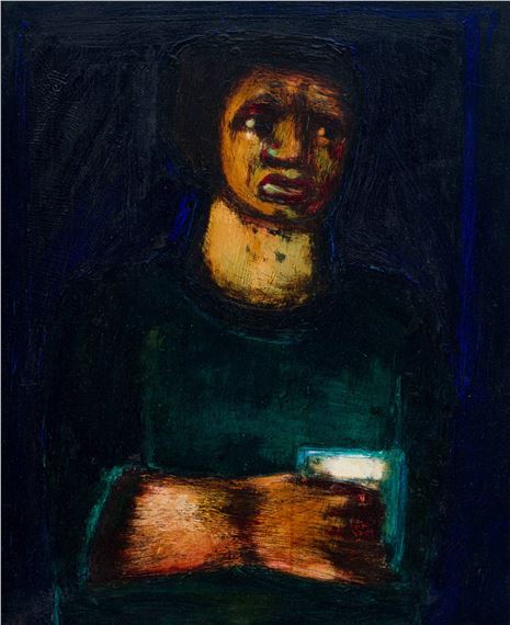 Figure Holding Cup by Robert Hodgins