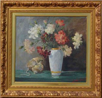 Floral still-life with carnations - Boris Krilov