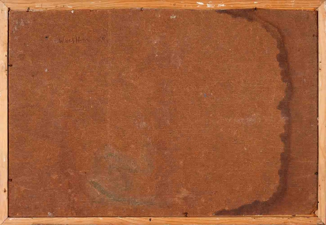 Artwork by Emerson S. Woelffer, Absrtract, Made of Oil On Hardboard