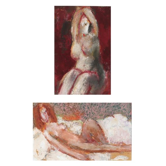 Two Figural Paintings - Julien Binford