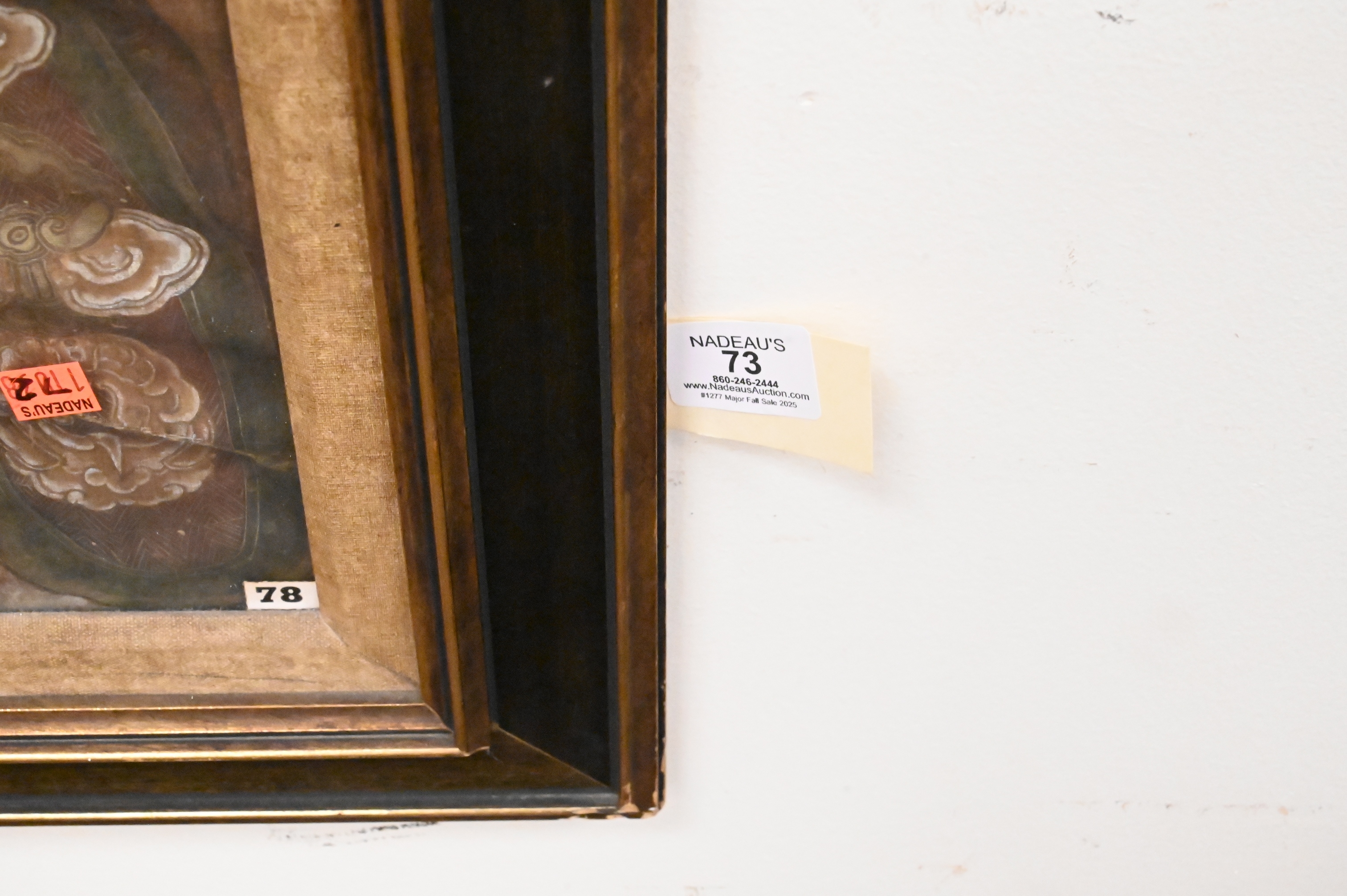 Artwork by Chinese School, Large Chinese Figural Group Scroll, Made of Watercolor Or Tempera On Silk