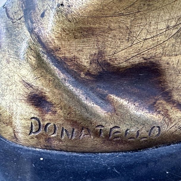 Artwork by Donatello, Gilded bronze bust of a child, Made of Bronze