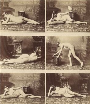 Lying female nude - A. Calavas