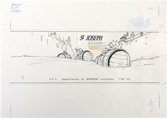 Illustration for a St Joseph label - Mazan Pierre Lavaud