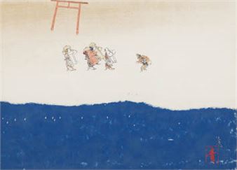 Visit to Sumiyoshi Shrine - Seison Maeda