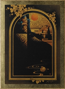 Artwork by Masasuke Chiba, rich man/ waiting spring (2 in 1 frame, Made of mixed media print