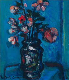 Flowers in a Black Vase - Herbert Harold Coetzee