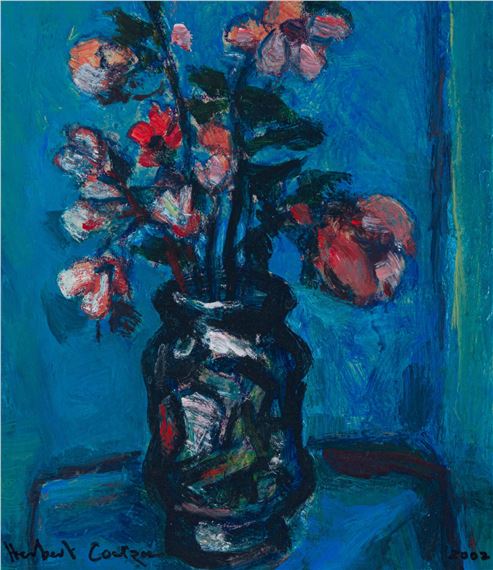 Flowers in a Black Vase by Herbert Harold Coetzee, 2002