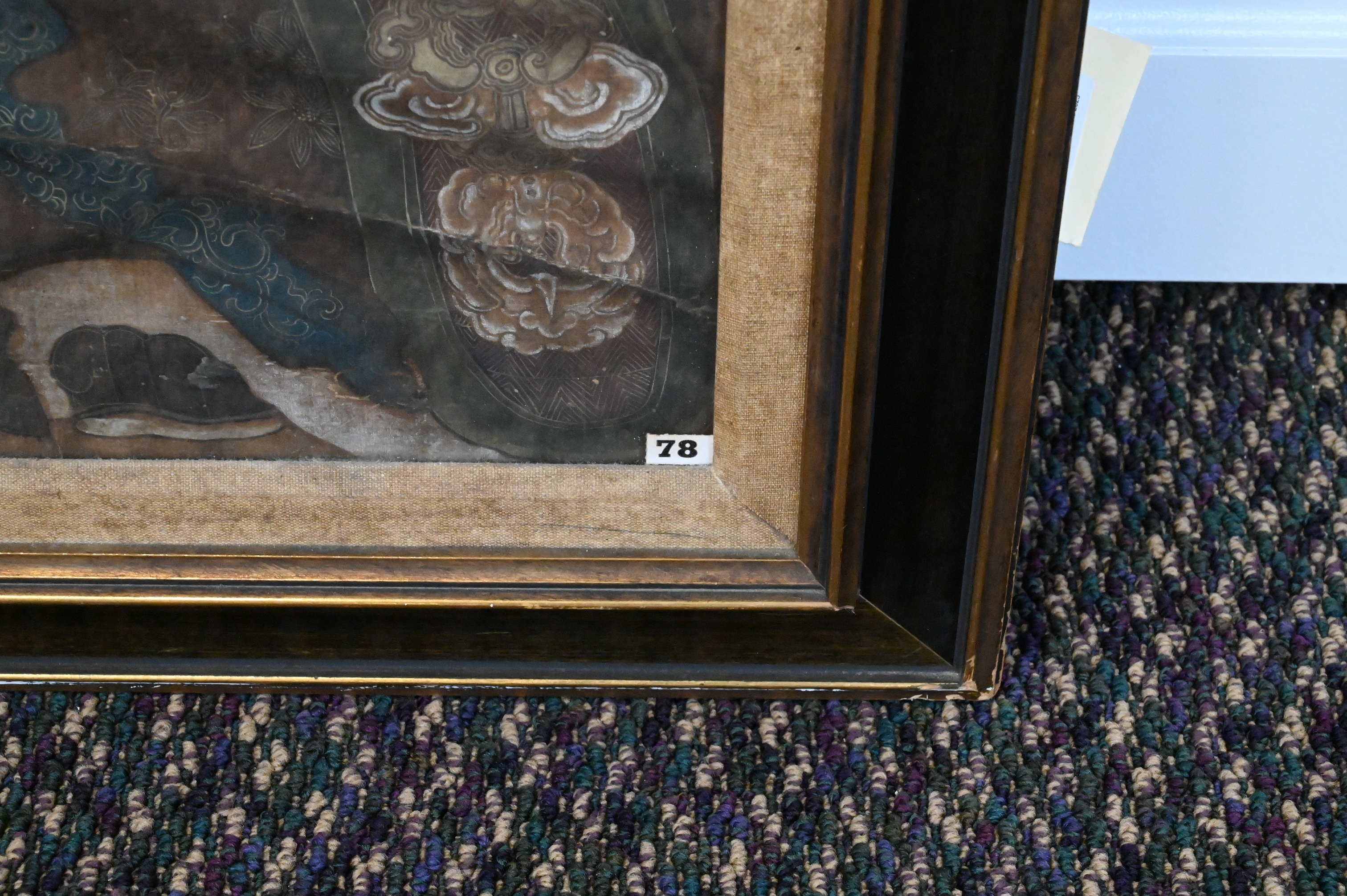 Artwork by Chinese School, Large Chinese Figural Group Scroll, Made of Watercolor Or Tempera On Silk