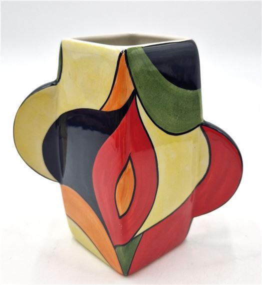 TWIN HANDLED QUAKE VASE by Lorna Bailey
