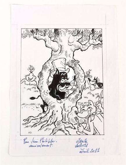 Humorous illustration India ink Drawing - Claude Dubois