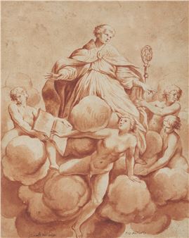 Saint Hilary Bishop with Angels - Correggio