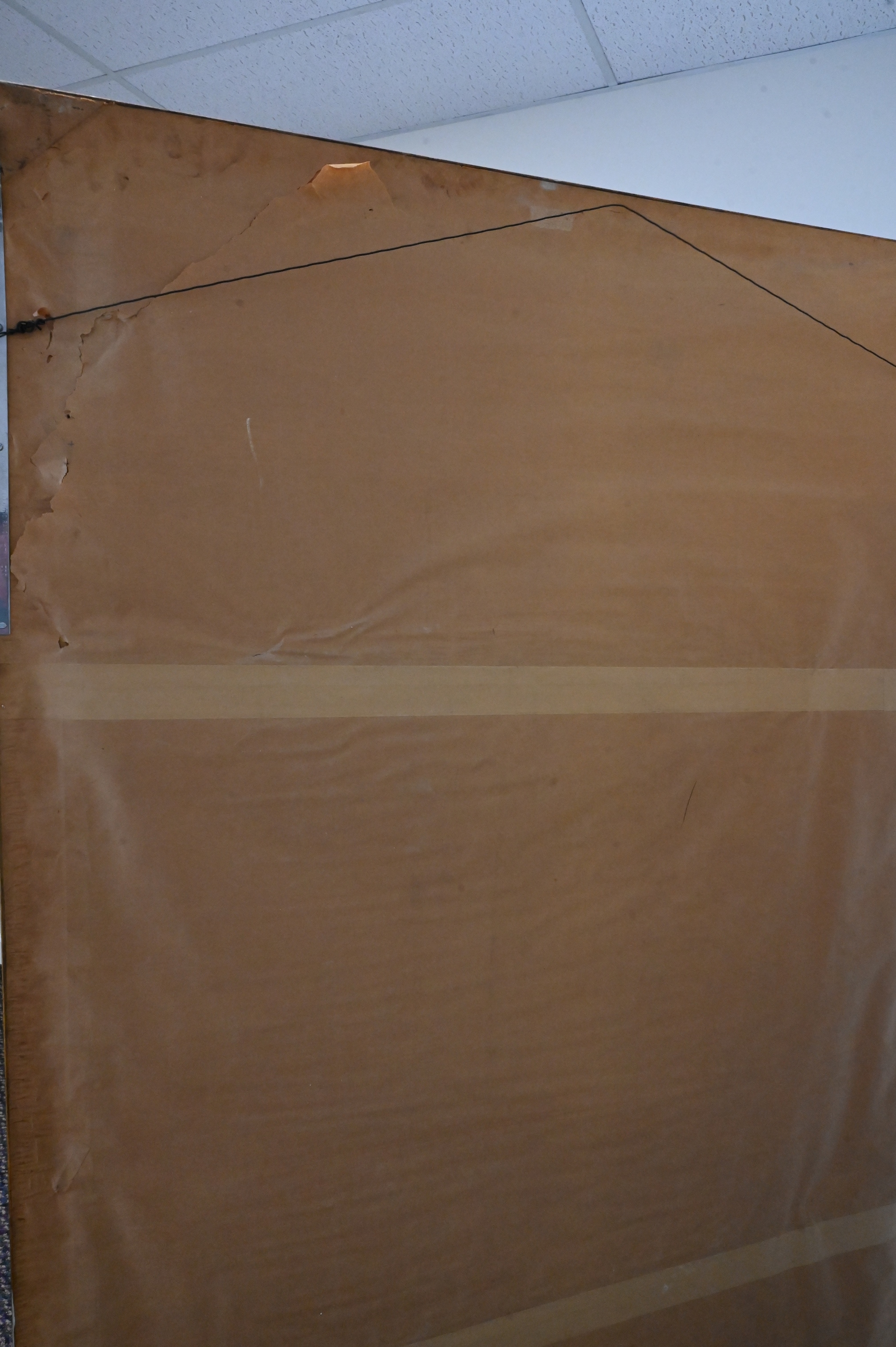 Artwork by Chinese School, Large Chinese Figural Group Scroll, Made of Watercolor Or Tempera On Silk