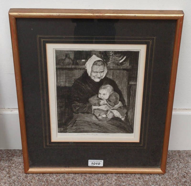 Artwork by William Lee-Hankey, grandmother, Made of Etching
