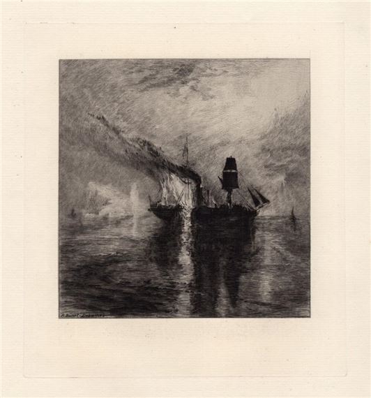 Fire Aboard the Wilkie at Sea