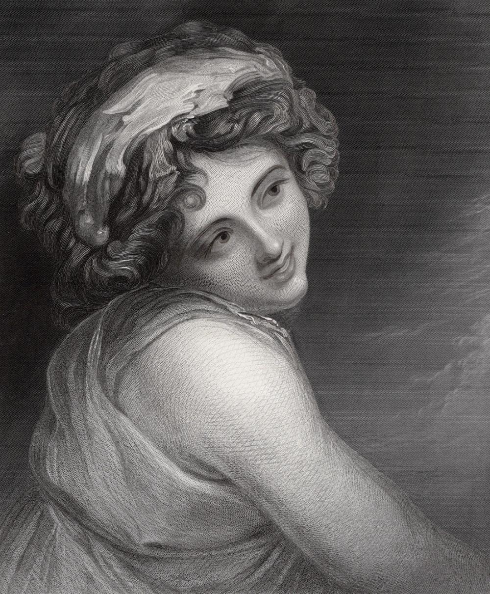 Artwork by George Romney, A Bacchante, Made of Antique Engraving On Wove Paper