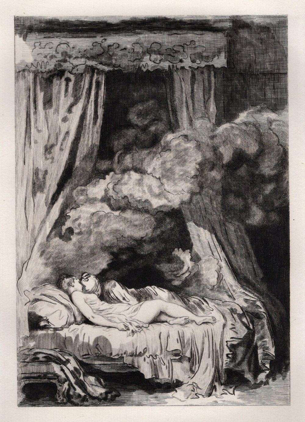 Artwork by Jean-Honoré Fragonard, Hans Carvel finds a Wife, Made of Etching On Laid Paper