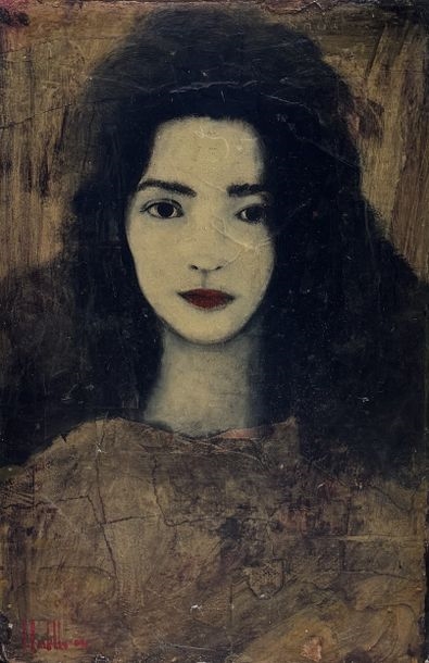 Juan Castilla | Painted table with three portraits of women | MutualArt