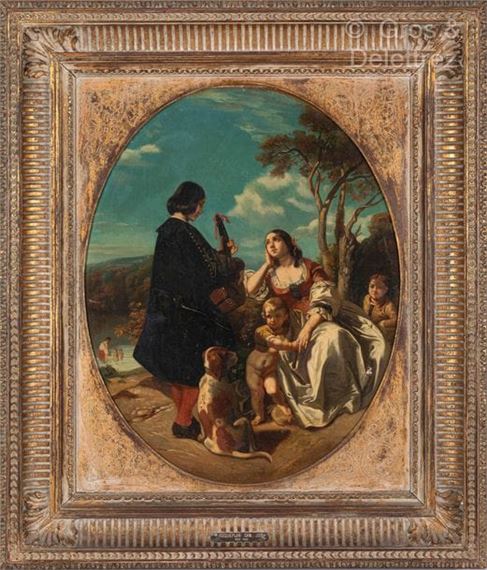 The serenade - Camille Joseph Etienne Roqueplan