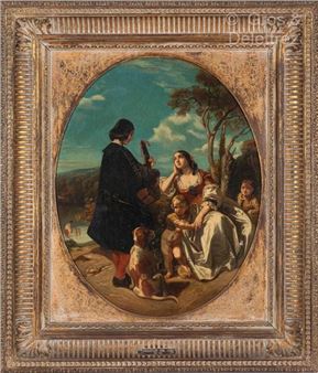 The serenade - Camille Joseph Etienne Roqueplan