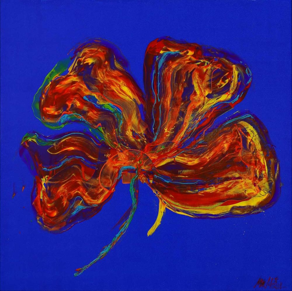 Artwork by Max Milan, In The Clover, Made of Synthetic Polymer Paint And Mixed Media On Canvas