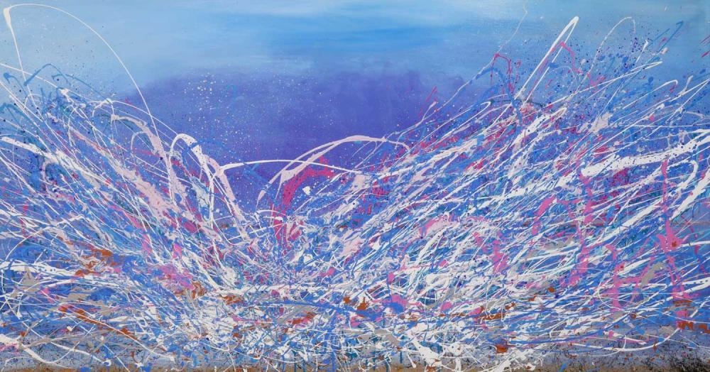 Artwork by Max Milan, Hazeeline, Made of Synthetic Polymer Paint On Linen