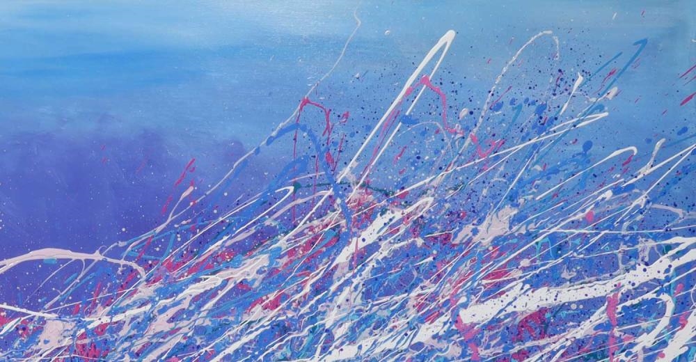 Artwork by Max Milan, Hazeeline, Made of Synthetic Polymer Paint On Linen