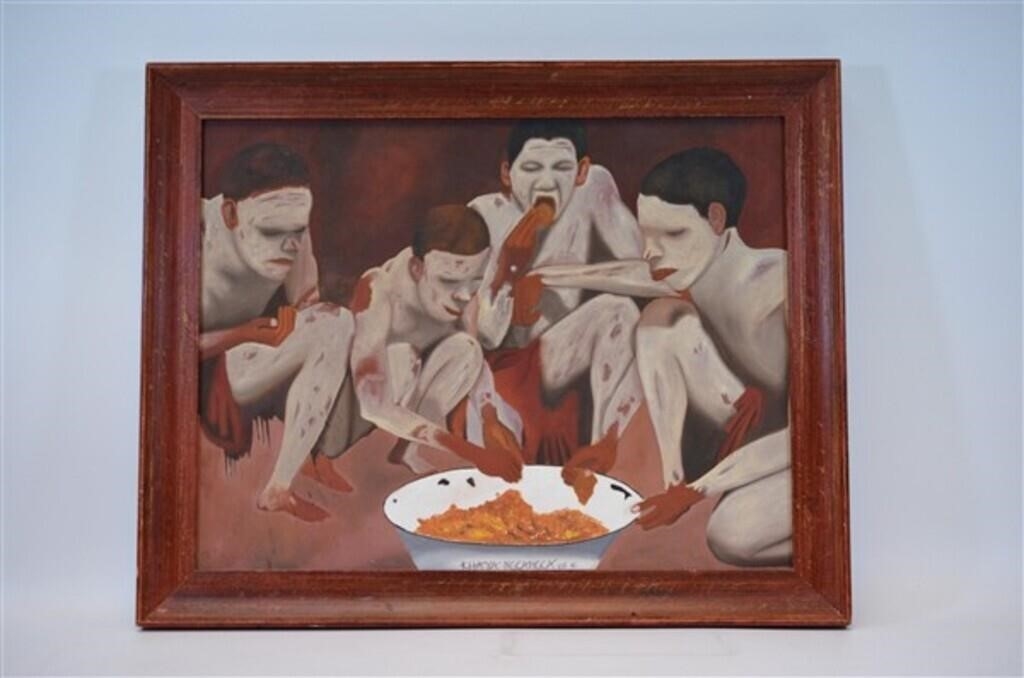 Artwork by Khaya Ngcangca, Untitled, Made of Oil on Canvas Painting