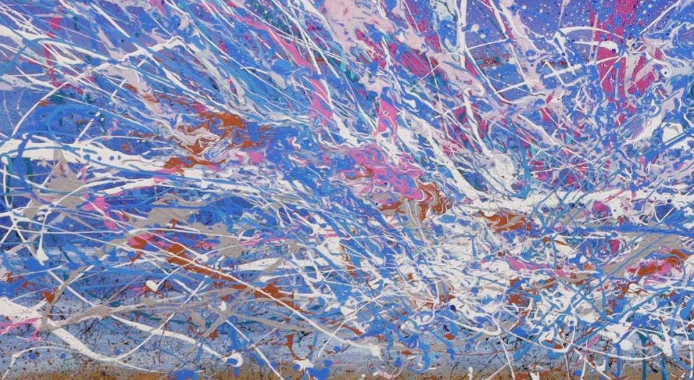 Artwork by Max Milan, Hazeeline, Made of Synthetic Polymer Paint On Linen