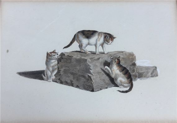 3 spielende Katzen - Gottfried Mind