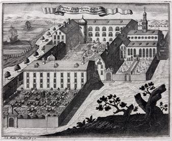 Ansicht auf das Augustiner-Eremiten Kloster in Konstanz - Johann Matthias Steidlin