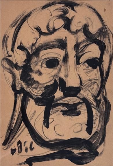 Männerkopf by Hans Breinlinger, 1956