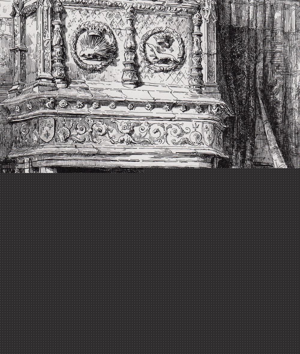Artwork by Ernest George, Chimney Piece of Louis XII, Made of Original Hand Pulled Copper Plate Etching On Wove Paper