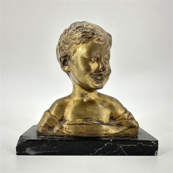 Gilded bronze bust of a child - Donatello