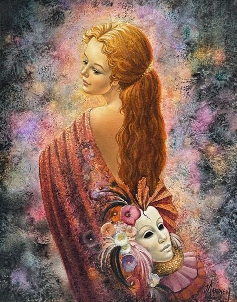 Artwork by Josiane Gardien, The torn mask, Made of Oil On Canvas