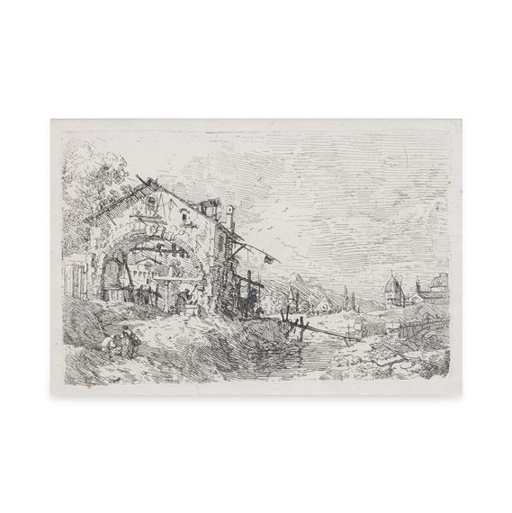 Landscape with Woman at the Well - Canaletto