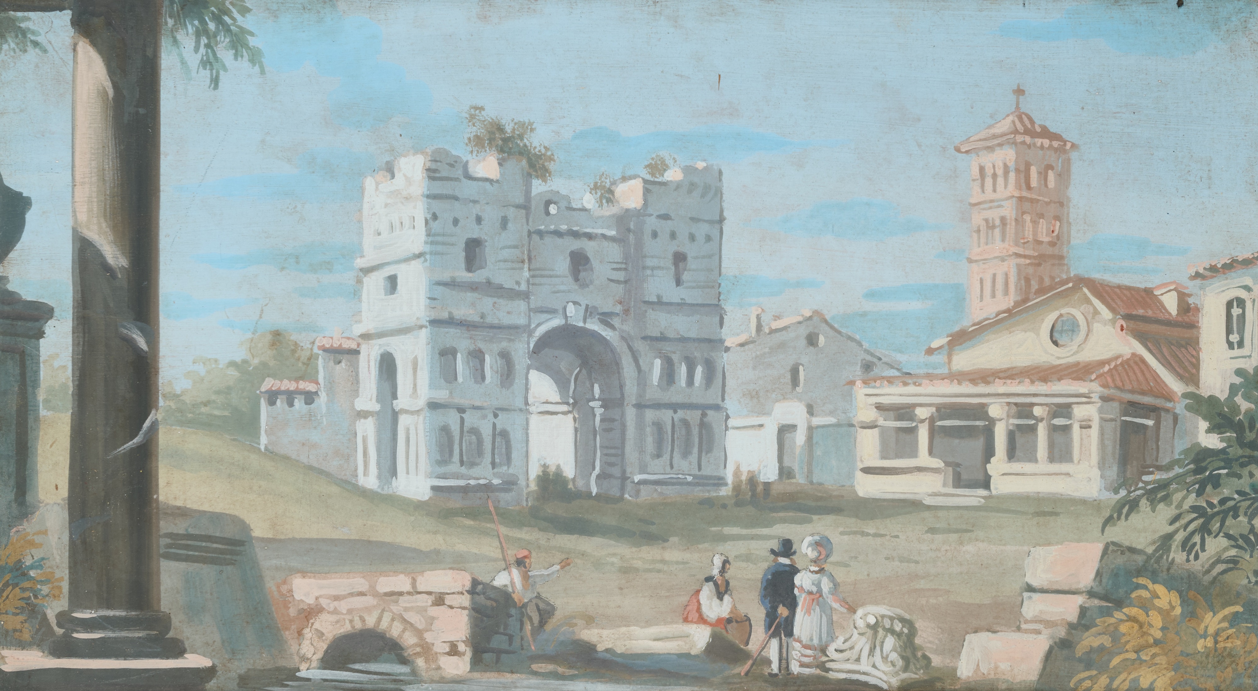 Roman School, 19th Century | THE COLOSSEUM AND THE ARCH OF JANUS, ROME ...