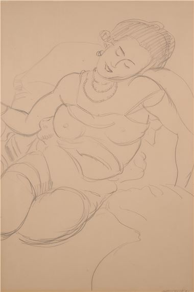 RECLINING NUDE - Matthew Arnold Bracy Smith