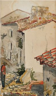 VILLAGE STREET, BAUMES - Alfred Courmes