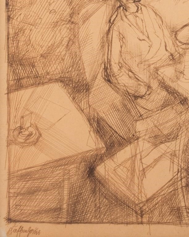 Artwork by George Grosz, Kaffeehaus (Cafe des Westens, Made of Pen And Ink On Paper