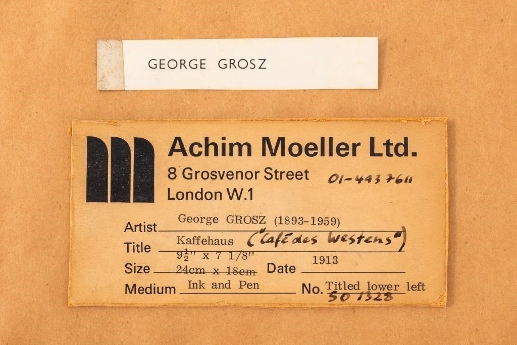 Artwork by George Grosz, Kaffeehaus (Cafe des Westens, Made of Pen And Ink On Paper